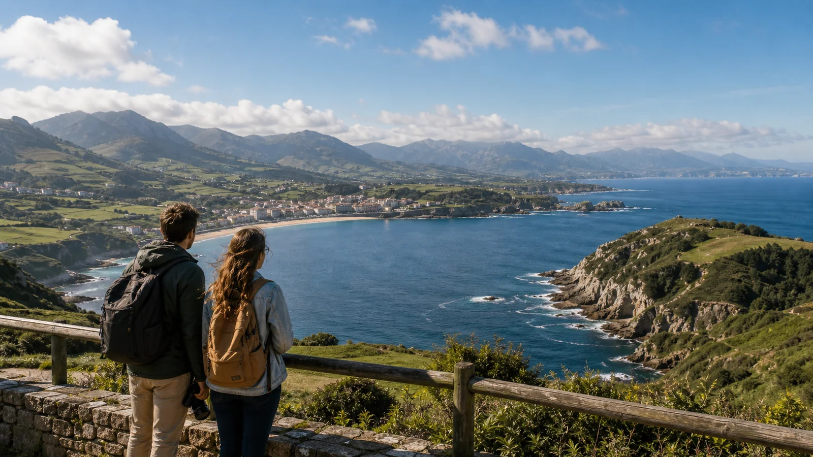 Ruta por la costa de Cantabria con vistas al mar y montanas